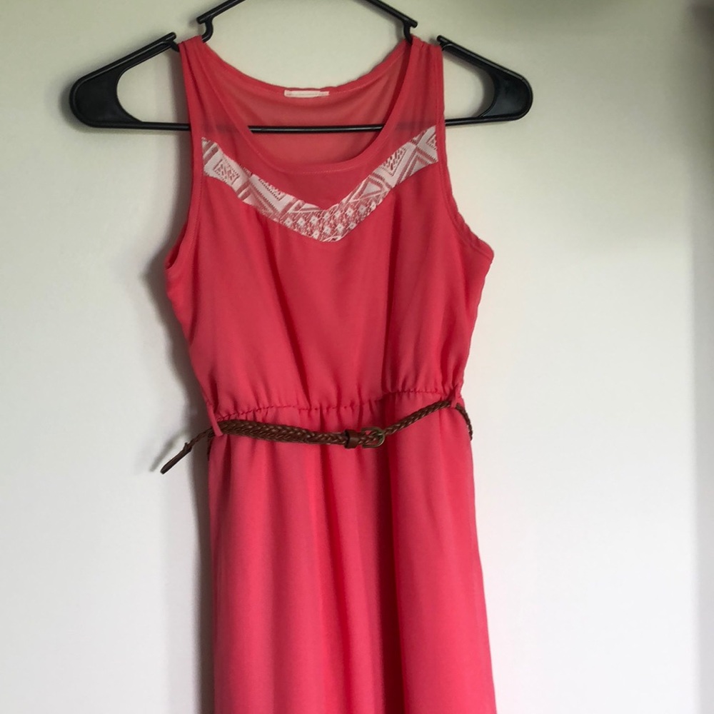 Coral Long Flowy Dress